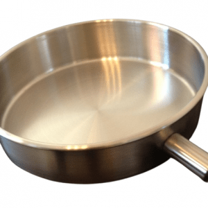 Edelstahl-Auffanggefäß mit Auslaufrohr Ø200mm