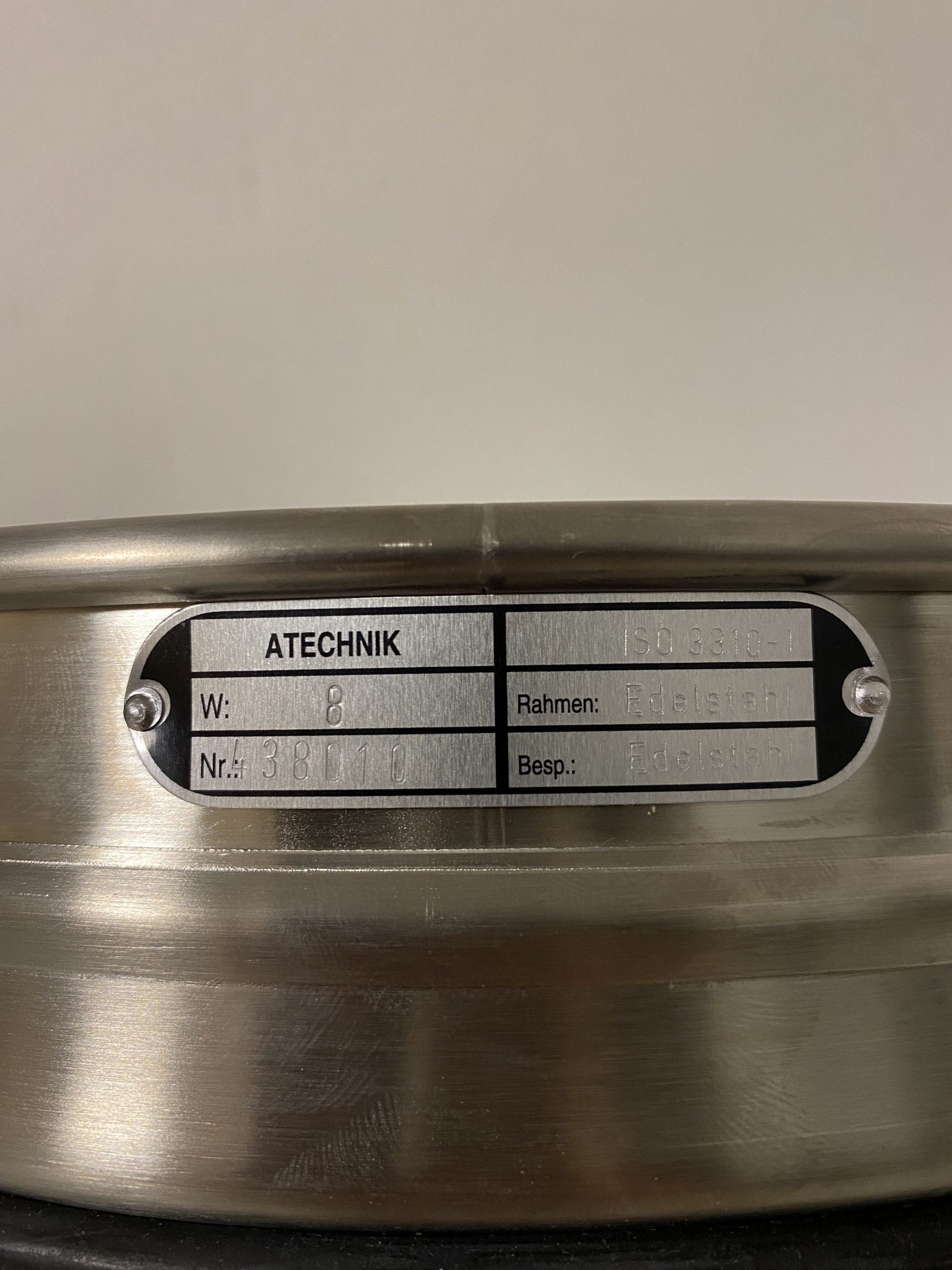 Analysensieb Ø300mm (297,5mm) Maschenweite 8mm (IS0 3310-1) – Bild 2