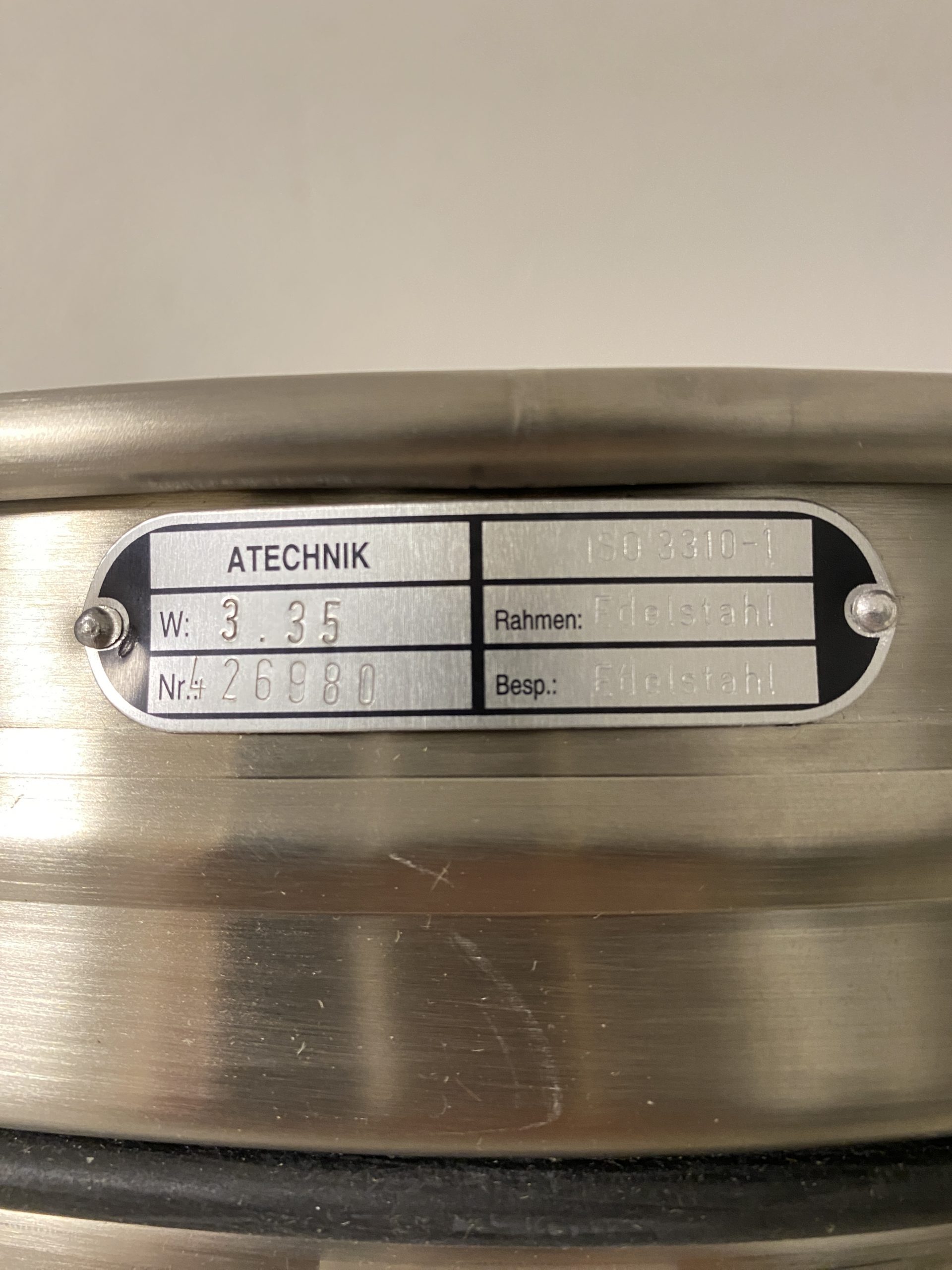 Analysensieb Ø400mm Maschenweite 3,35 mm (IS0 3310-1) – Bild 2